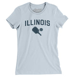 Illinois Pickleball Women's T-Shirt-Light Blue-Allegiant Goods Co. Vintage Sports Apparel