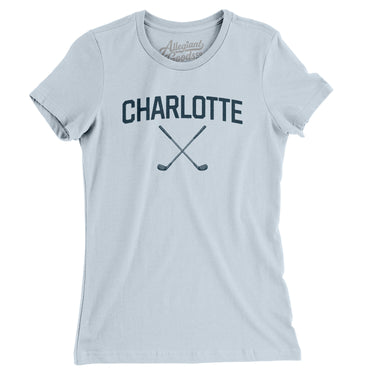 Charlotte Golf Women's T-Shirt-Light Blue-Allegiant Goods Co. Vintage Sports Apparel