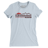 Albuquerque Mountain Sunset Women's T-Shirt-Light Blue-Allegiant Goods Co. Vintage Sports Apparel