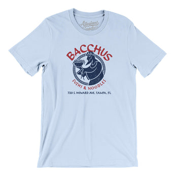 Bacchus Sushi Tampa Men/Unisex T-Shirt-Light Blue-Allegiant Goods Co. Vintage Sports Apparel