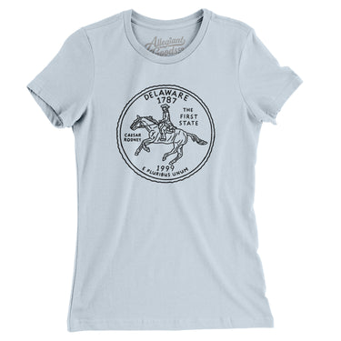 Delaware State Quarter Women's T-Shirt-Allegiant Goods Co. Vintage Sports Apparel