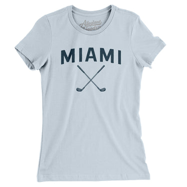 Miami Golf Women's T-Shirt-Light Blue-Allegiant Goods Co. Vintage Sports Apparel