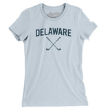 Delaware Golf Women's T-Shirt-Light Blue-Allegiant Goods Co. Vintage Sports Apparel
