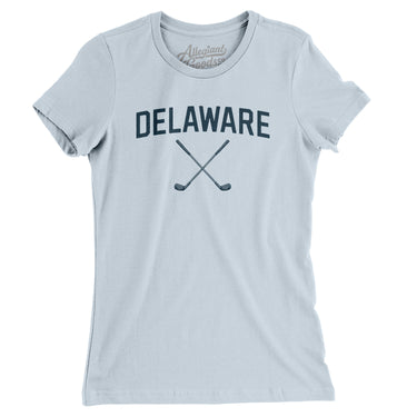 Delaware Golf Women's T-Shirt-Light Blue-Allegiant Goods Co. Vintage Sports Apparel