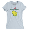 Wisconsin Golf Women's T-Shirt-Light Blue-Allegiant Goods Co. Vintage Sports Apparel