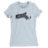 Massachusetts State Shape Text Women's T-Shirt-Allegiant Goods Co. Vintage Sports Apparel