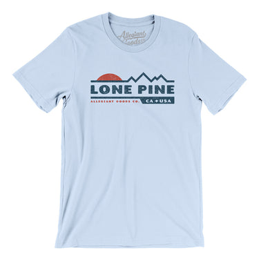 Lone Pine Mountain Sunset Men/Unisex T-Shirt-Light Blue-Allegiant Goods Co. Vintage Sports Apparel
