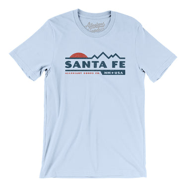 Santa Fe Mountain Sunset Men/Unisex T-Shirt-Light Blue-Allegiant Goods Co. Vintage Sports Apparel