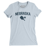 Nebraska Pickleball Women's T-Shirt-Light Blue-Allegiant Goods Co. Vintage Sports Apparel