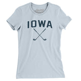 Iowa Golf Women's T-Shirt-Light Blue-Allegiant Goods Co. Vintage Sports Apparel