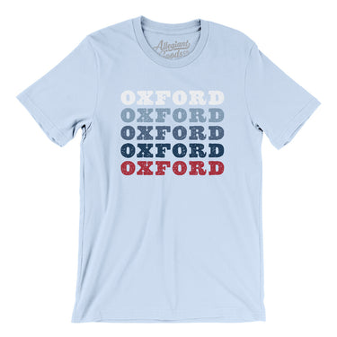 Oxford Repeat Men/Unisex T-Shirt-Light Blue-Allegiant Goods Co. Vintage Sports Apparel