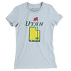 Utah Golf Women's T-Shirt-Light Blue-Allegiant Goods Co. Vintage Sports Apparel