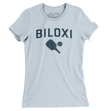 Biloxi Pickleball Women's T-Shirt-Light Blue-Allegiant Goods Co. Vintage Sports Apparel
