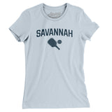 Savannah Pickleball Women's T-Shirt-Light Blue-Allegiant Goods Co. Vintage Sports Apparel