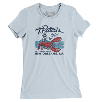 T Pittari's New Orleans Women's T-Shirt-Light Blue-Allegiant Goods Co. Vintage Sports Apparel