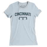 Cincinnati Cycling Women's T-Shirt-Light Blue-Allegiant Goods Co. Vintage Sports Apparel