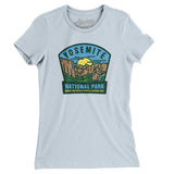Yosemite National Park Badge Women's T-Shirt-Light Blue-Allegiant Goods Co. Vintage Sports Apparel