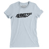 Tennessee State Shape Text Women's T-Shirt-Light Blue-Allegiant Goods Co. Vintage Sports Apparel