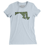 Maryland Golf Course Women's T-Shirt-Light Blue-Allegiant Goods Co. Vintage Sports Apparel