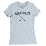 Massachusetts Golf Women's T-Shirt-Light Blue-Allegiant Goods Co. Vintage Sports Apparel