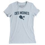 Des Moines Pickleball Women's T-Shirt-Light Blue-Allegiant Goods Co. Vintage Sports Apparel