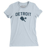 Detroit Pickleball Women's T-Shirt-Light Blue-Allegiant Goods Co. Vintage Sports Apparel