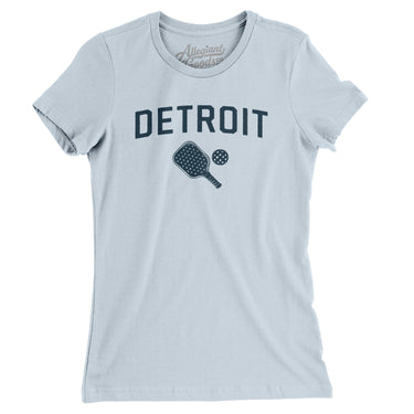 Detroit Pickleball Women's T-Shirt-Light Blue-Allegiant Goods Co. Vintage Sports Apparel
