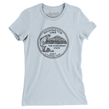 Washington State Quarter Women's T-Shirt-Allegiant Goods Co. Vintage Sports Apparel