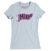 Miami Pennant Women's T-Shirt-Light Blue-Allegiant Goods Co. Vintage Sports Apparel