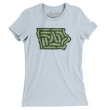 Iowa Golf Course Women's T-Shirt-Light Blue-Allegiant Goods Co. Vintage Sports Apparel