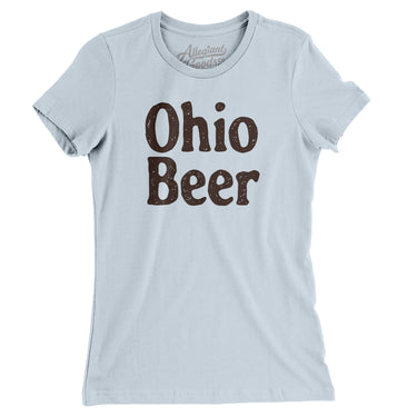 Ohio Beer Women's T-Shirt-Light Blue-Allegiant Goods Co. Vintage Sports Apparel