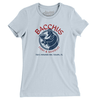 Bacchus Sushi Tampa Women's T-Shirt-Light Blue-Allegiant Goods Co. Vintage Sports Apparel
