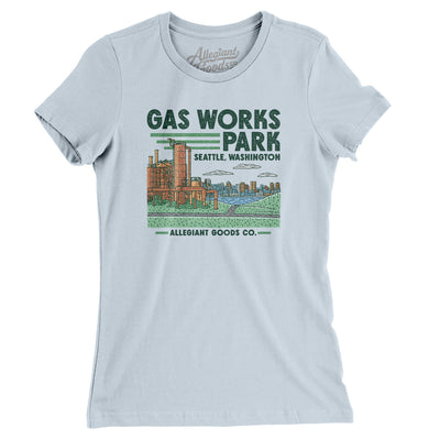 Gas Works Park Women's T-Shirt-Light Blue-Allegiant Goods Co. Vintage Sports Apparel