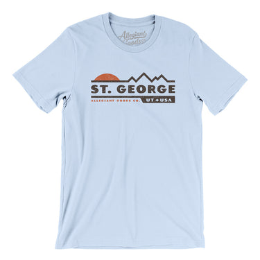 St. George Mountain Sunset Men/Unisex T-Shirt-Light Blue-Allegiant Goods Co. Vintage Sports Apparel