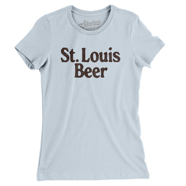 St. Louis Beer Women's T-Shirt-Light Blue-Allegiant Goods Co. Vintage Sports Apparel