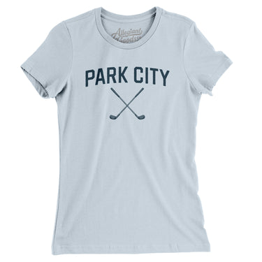 Park City Golf Women's T-Shirt-Light Blue-Allegiant Goods Co. Vintage Sports Apparel