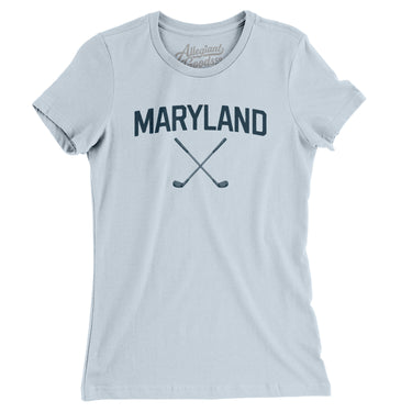 Maryland Golf Women's T-Shirt-Light Blue-Allegiant Goods Co. Vintage Sports Apparel