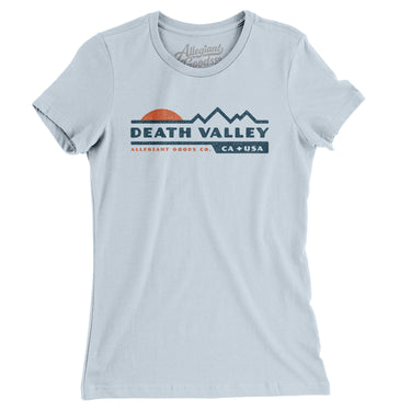 Death Valley Sunset Women's T-Shirt-Light Blue-Allegiant Goods Co. Vintage Sports Apparel