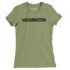 Washington Military Stencil Women's T-Shirt-Light Olive-Allegiant Goods Co. Vintage Sports Apparel