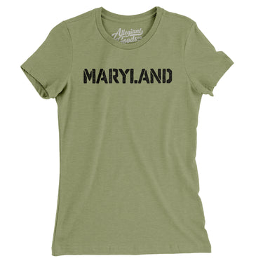 Maryland Stencil Women's T-Shirt-Allegiant Goods Co. Vintage Sports Apparel