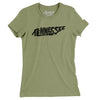 Tennessee State Shape Text Women's T-Shirt-Light Olive-Allegiant Goods Co. Vintage Sports Apparel
