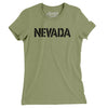 Nevada Military Stencil Women's T-Shirt-Light Olive-Allegiant Goods Co. Vintage Sports Apparel