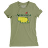 Nebraska Golf Women's T-Shirt-Light Olive-Allegiant Goods Co. Vintage Sports Apparel