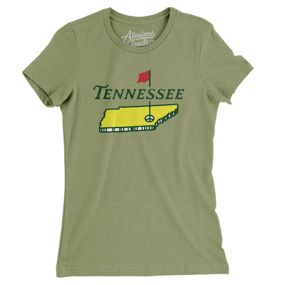 Tennessee Golf Women's T-Shirt-Light Olive-Allegiant Goods Co. Vintage Sports Apparel