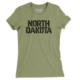 North Dakota Military Stencil Women's T-Shirt-Allegiant Goods Co. Vintage Sports Apparel