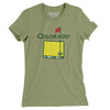 Colorado Golf Women's T-Shirt-Light Olive-Allegiant Goods Co. Vintage Sports Apparel