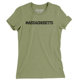 Massachusetts Military Stencil Women's T-Shirt-Allegiant Goods Co. Vintage Sports Apparel