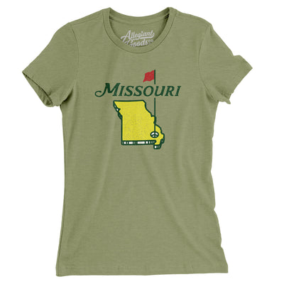 Missouri Golf Women's T-Shirt-Light Olive-Allegiant Goods Co. Vintage Sports Apparel