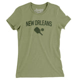 New Orleans Pickleball Women's T-Shirt-Light Olive-Allegiant Goods Co. Vintage Sports Apparel
