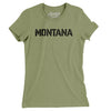 Montana Military Stencil Women's T-Shirt-Light Olive-Allegiant Goods Co. Vintage Sports Apparel